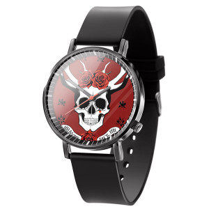 Montre Tête de Mort ""Skull Roses & Horns""