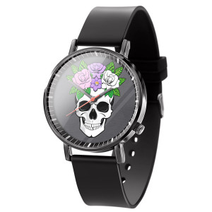 Montre Tête de Mort ""Skull Bouquet Pastel""