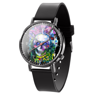 Montre Tête de Mort "Skull Psychédélique Tropical"