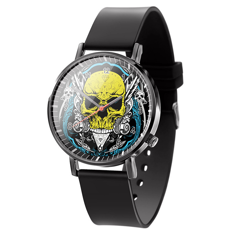 Montre Tête de Mort ""Crâne Mystique Ailé""