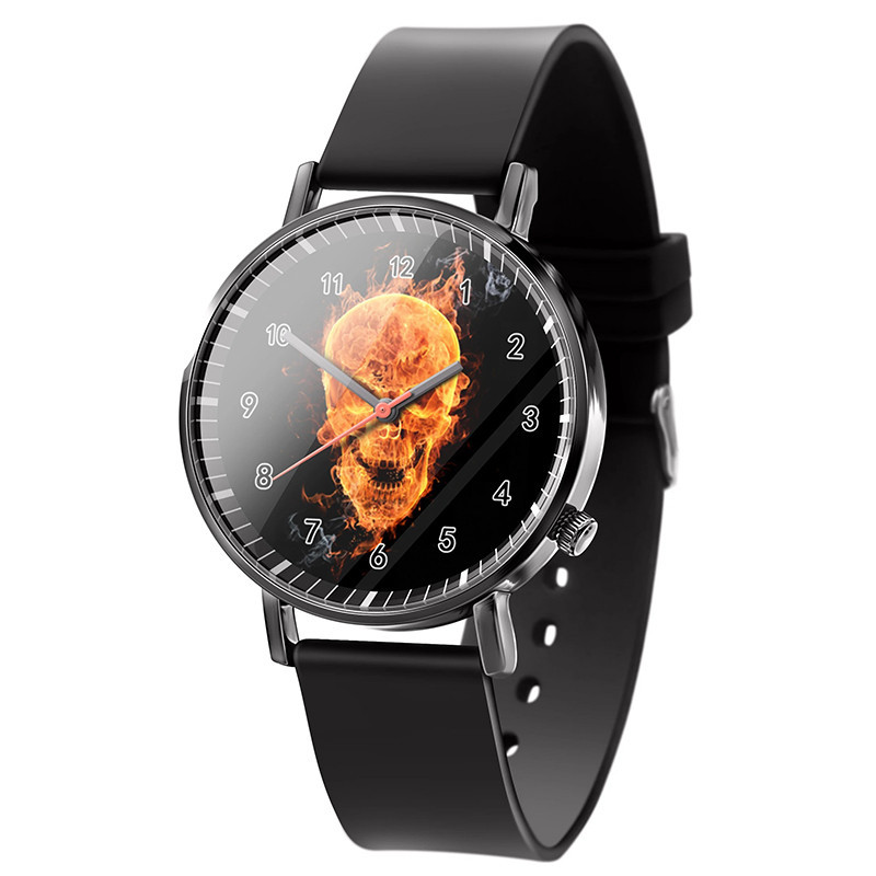 Montre Tête de Mort ""Flamme Infernale""