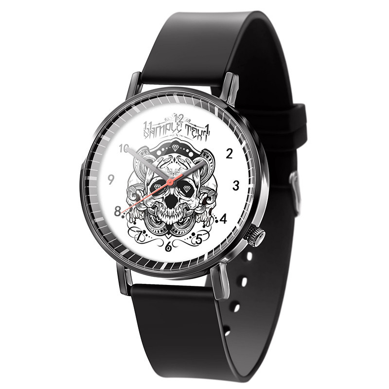 Montre Tête de Mort ""Tribal Sombre""