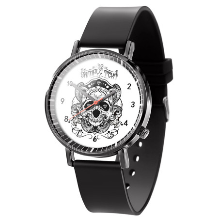 Montre Tête de Mort ""Tribal Sombre""