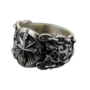 Vue générale Bague Viking "Boussole du Nord"
