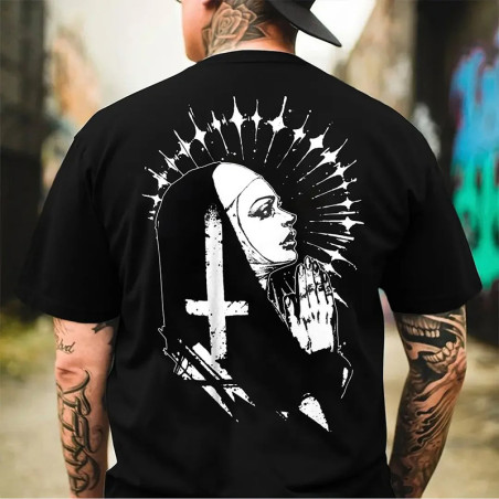 T-shirt Tête de Mort Rock "Sainte Damnation"