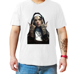 T-shirt Tête de Mort Rock "Acte de Foi Profane" Couleur blanc