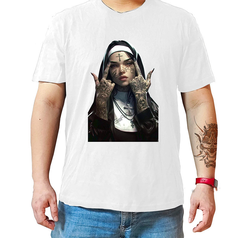 T-shirt Tête de Mort Rock "Acte de Foi Profane" Couleur blanc
