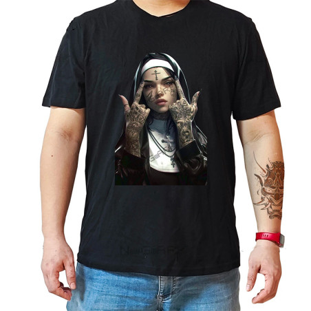 T-shirt Tête de Mort Rock "Acte de Foi Profane" Couleur Noir