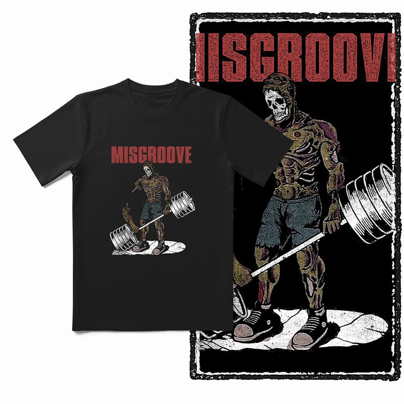 T-shirt Tête de Mort "Zombie Powerlifter"