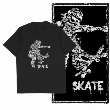 T-shirt Tête de Mort Skateboard "Rider des Enfers"