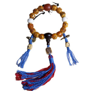 Détails  Bracelet Tête de Mort Tibétain - Crâne Chamanique des Trois Portes