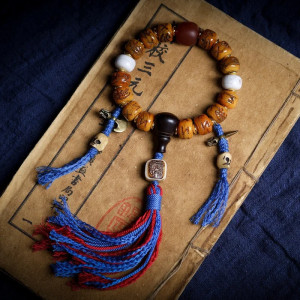 Bracelet Tête de Mort Tibétain - Crâne Chamanique des Trois Portes