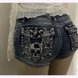 Short Tête de Mort – Skull Wings Glam
