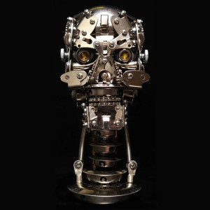 Crâne Mécanique 3D "Tête de Fer Apocalyptique"