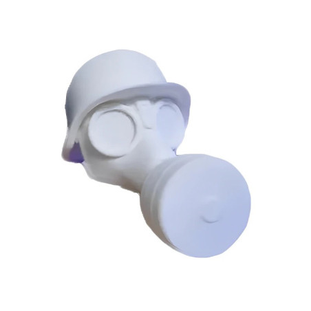 Bouchon de Bouteille Tête de Mort – "Soldat Gazé" Couleur Blanc