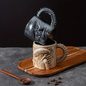 Mug Tête de Mort Alien – ""XenoCafé Collector"" - 2 couleurs au choix !