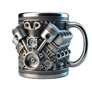 Mug Moteur V8 – "Cylindrée Brutale"
