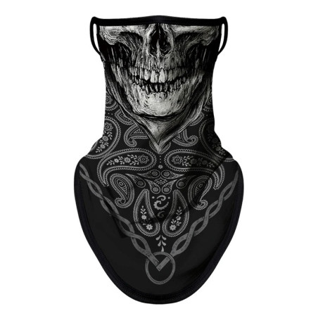 Bandana Tête de Mort – "Sourire du Chaos" (Masque Bandana 2 en 1!)