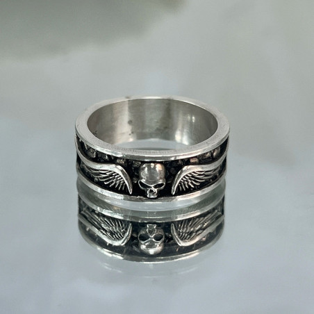 Avant Bague Tête de Mort "Messager des Ombres"
