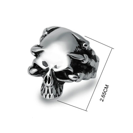 Dimensions Bague Tête de Mort "Poigne de l’Enfer"