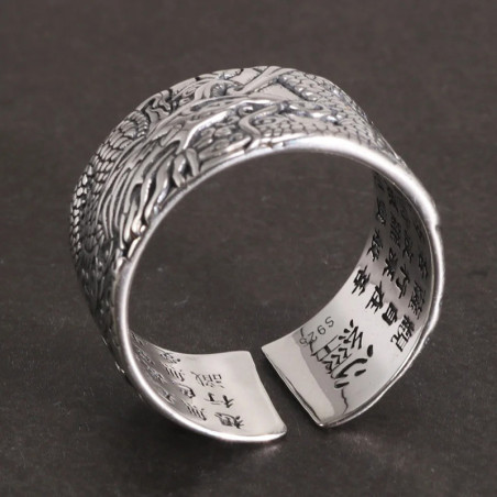 Vue de côté Bague Dragon "Souffle du Dragon"