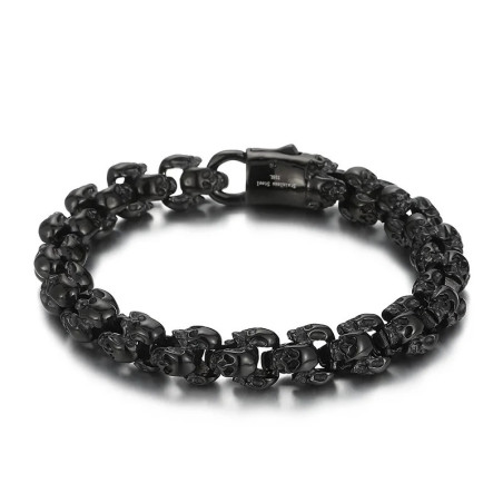Bracelet Tête de Mort Acier "Légion d’Ombres Métalliques" Modele 1