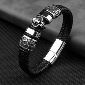 Bracelet Crâne & Pique "As de l’Ombre"