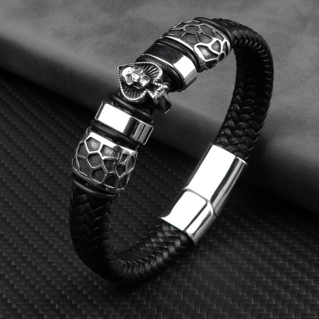 Bracelet Crâne & Pique "As de l’Ombre"