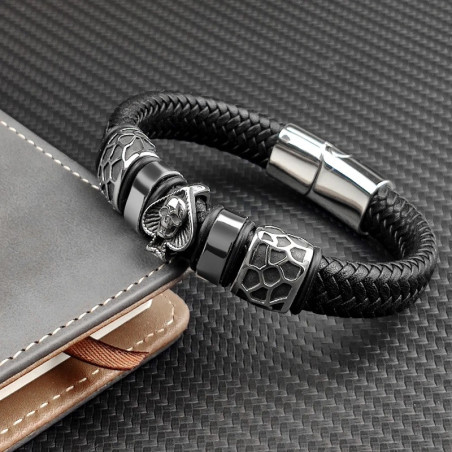 Vue générale Bracelet Crâne & Pique "As de l’Ombre"