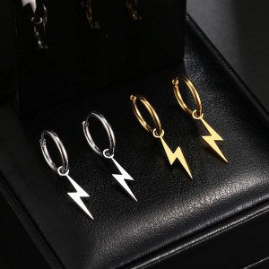 Boucles d'Oreilles Rock "Éclair Sauvage" - 2 couleurs au choix !