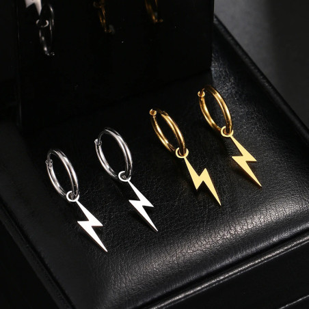 Boucles d'Oreilles Rock "Éclair Sauvage" - 2 couleurs au choix !