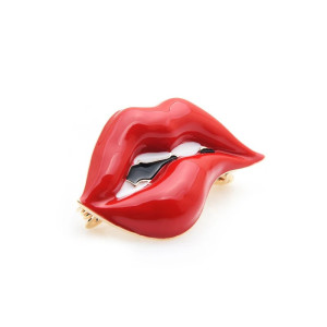 Avant Broche Lèvres Glam Rock "Baiser Envoûtant"