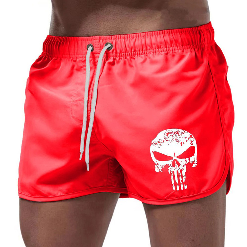 Short Tête de Mort – Punisher Sunset Couleur Rouge