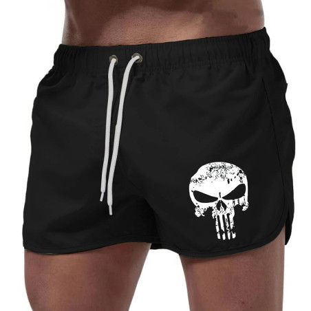 Short Tête de Mort – Punisher Sunset Couleur Noir