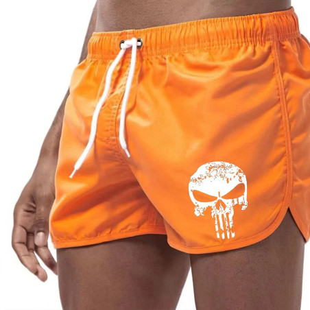 Short Tête de Mort – Punisher Sunset Couleur Orange