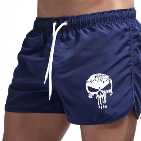 Short Tête de Mort – Punisher Sunset Couleur Bleu Marine