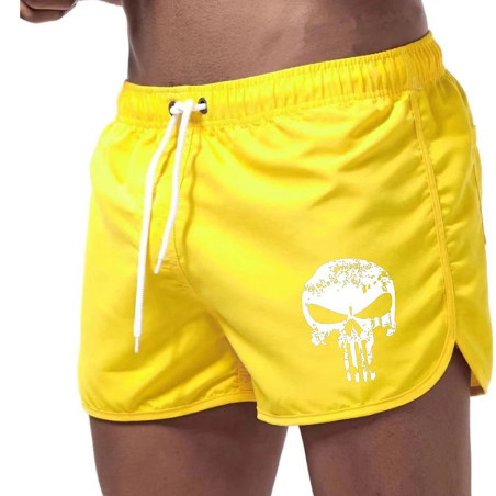 Short Tête de Mort – Punisher Sunset Couleur Jaune