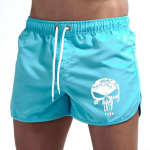 Short Tête de Mort – Punisher Sunset Couleur Bleu Ciel