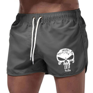 Short Tête de Mort – Punisher Sunset Couleur Gris Fonce