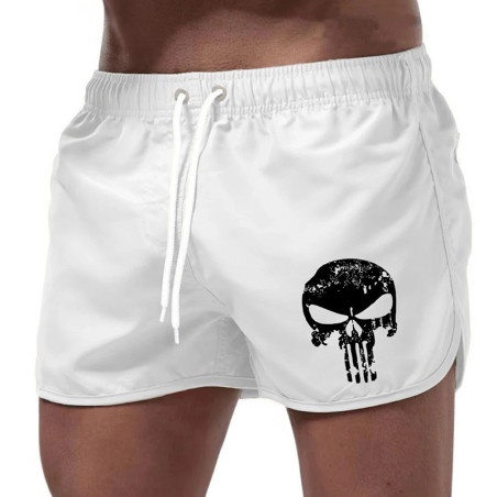 Short Tête de Mort – Punisher Sunset Couleur Blanc