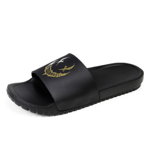 Claquettes Tête de Mort Noires – "Sourire Démoniaque" Design Street Couleur Jaune