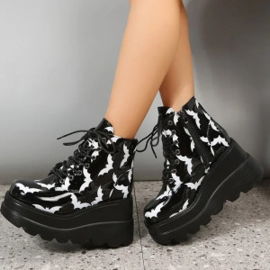 Bottes Gothique Plateforme "Vampire Bats Attack"