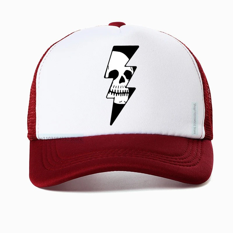 Casquette Tête de Mort "Éclair Fatal" Modele 3