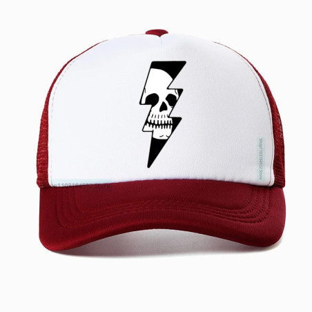 Casquette Tête de Mort "Éclair Fatal" Modele 3