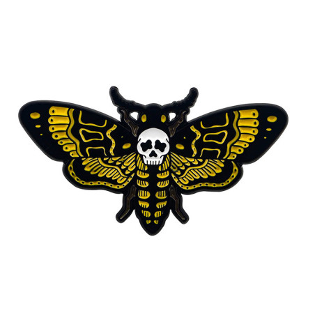 Vue générale Écusson Tête de Mort Papillon Poison Doré