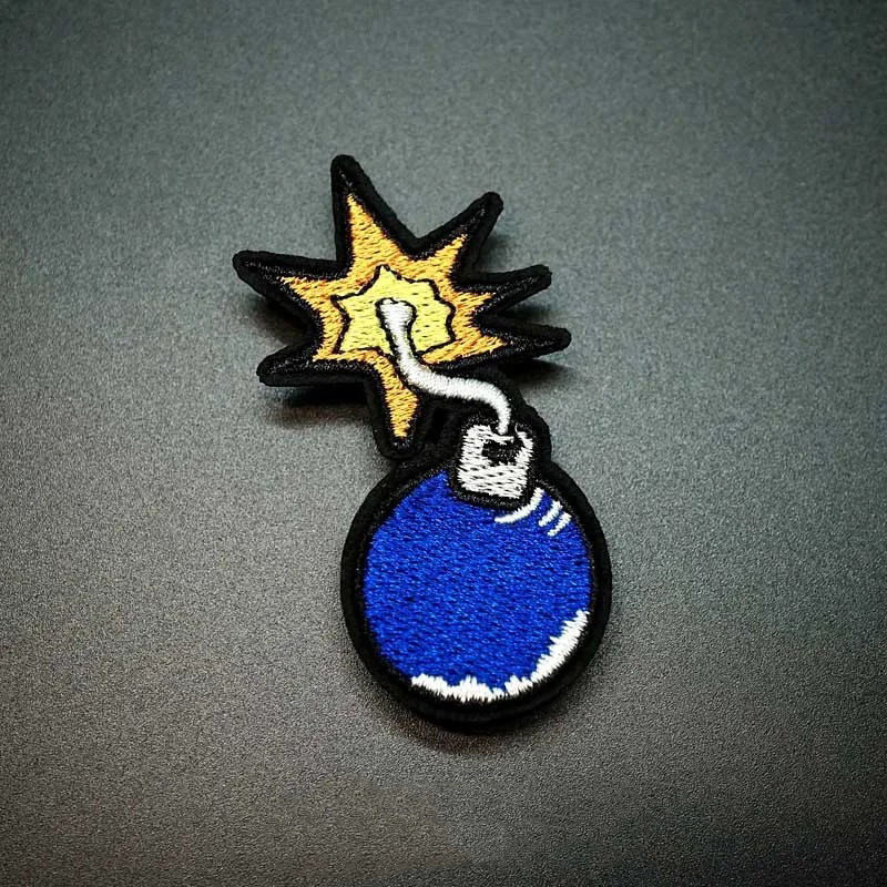 Écusson Tête de Mort Détonation Rebelle Couleur bleu