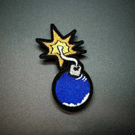Écusson Tête de Mort Détonation Rebelle Couleur bleu