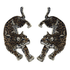 Écusson Rock Léopards Jumelés Sauvages - 25 cm x 13 cm