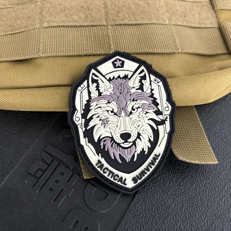 Avant Patch PVC Tactique – "Loup Alpha Survival"