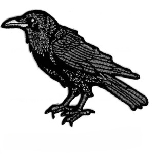 Écusson Corbeau Noir Messager des Ombres - modèle 2
